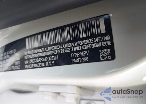 2017 Jeep Renegade Sport 4X4 from USA, damaged, VIN ZACCJBAH3HPG35374